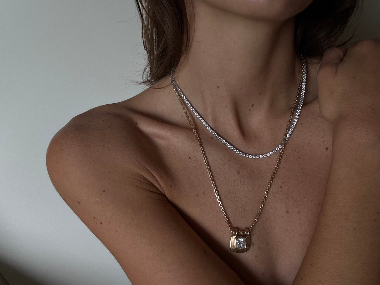 CONTESSA CUSHION CUT DIAMOND PENDANT