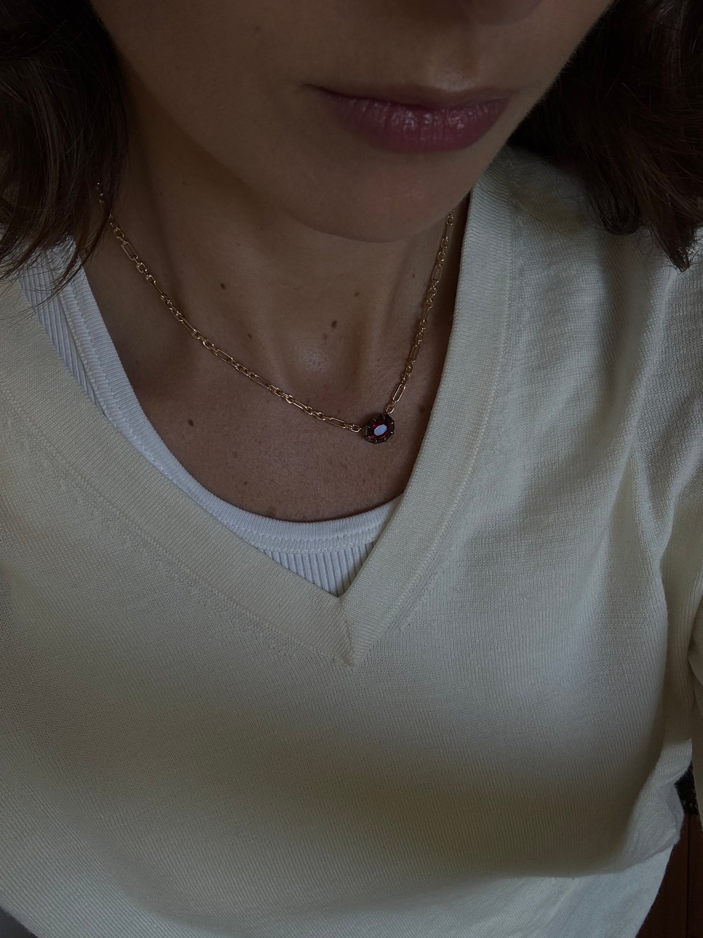 MILA RUBY PENDANT ON CHAIN