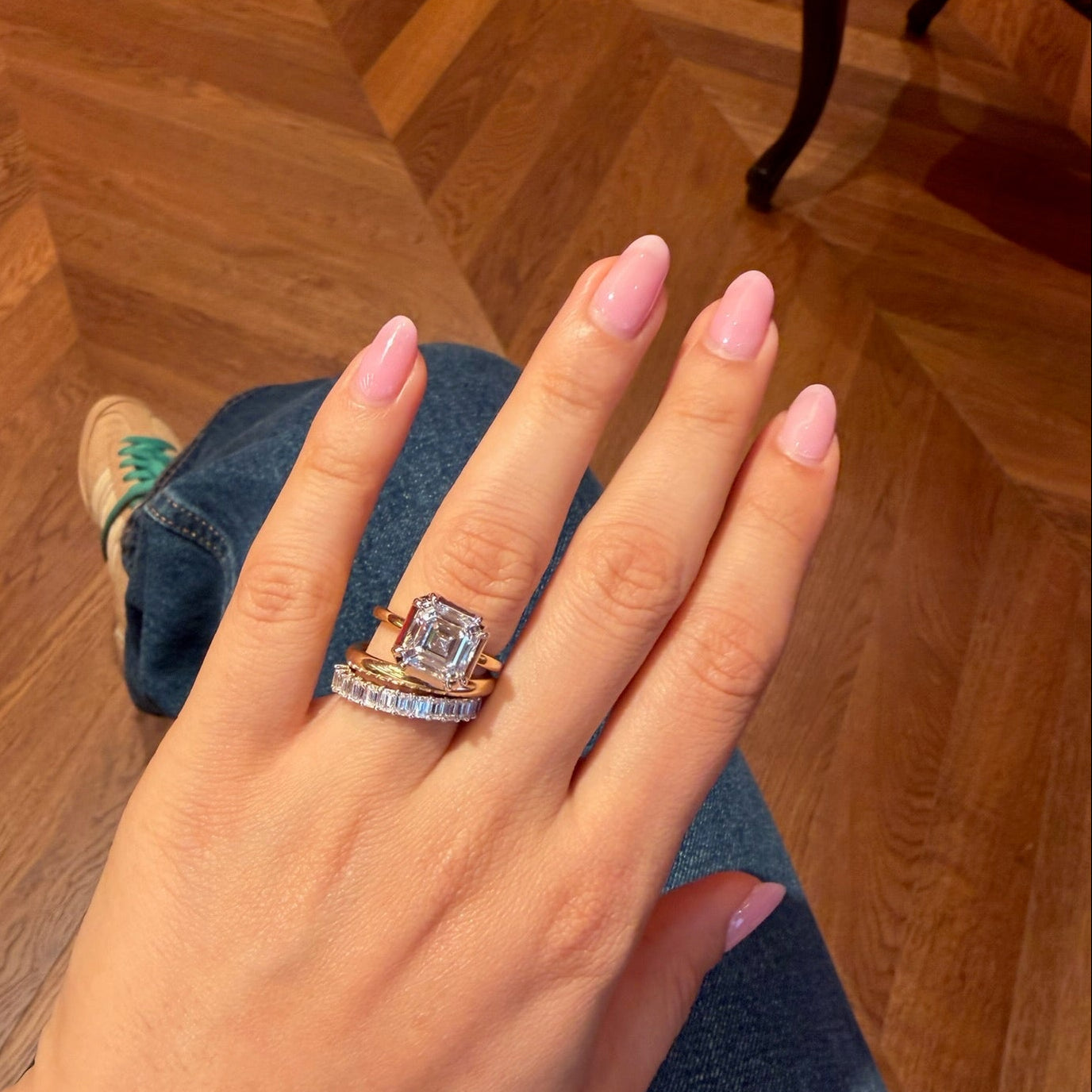ASSCHER GEORGIAN RING