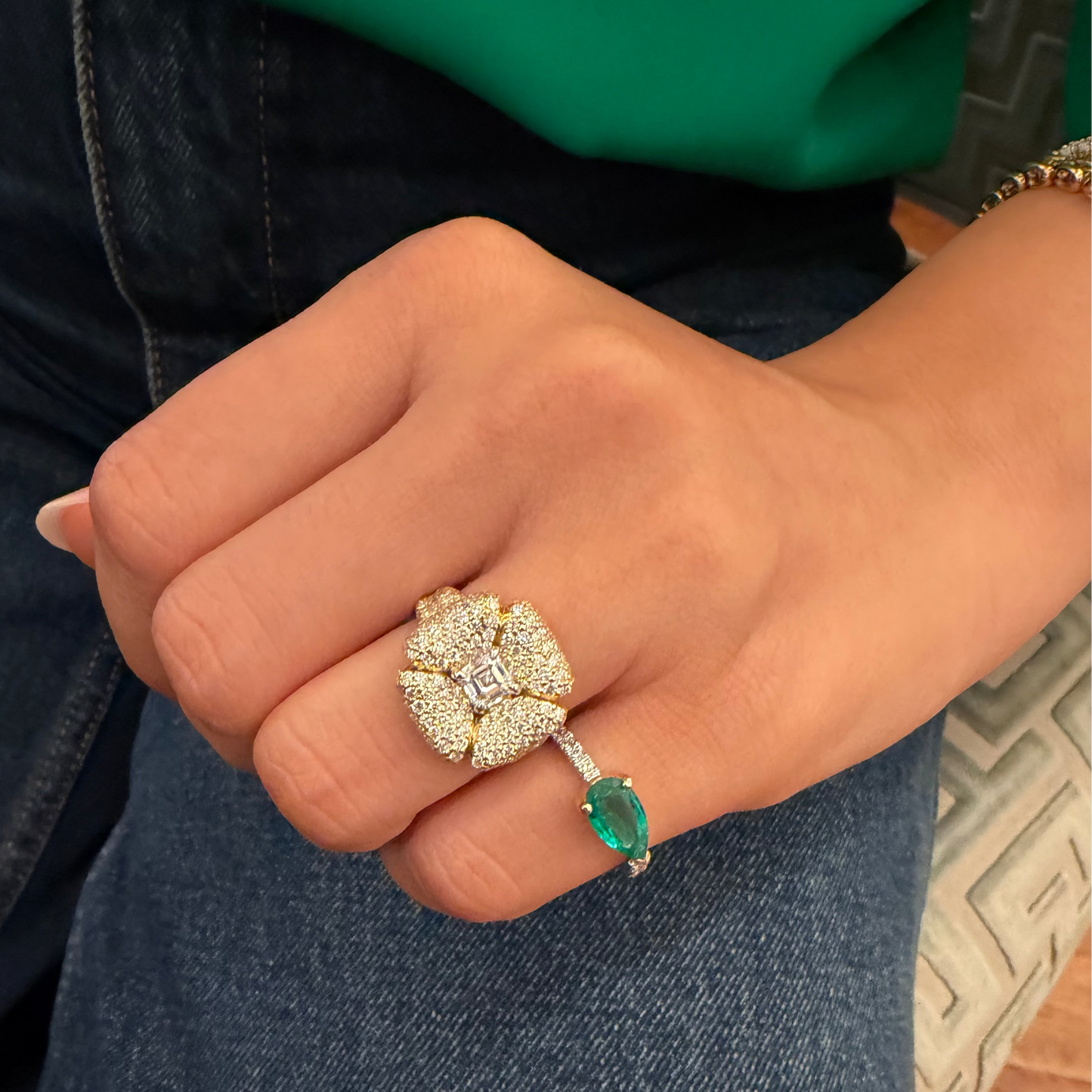 THE VESTA PAVE DIAMOND RING