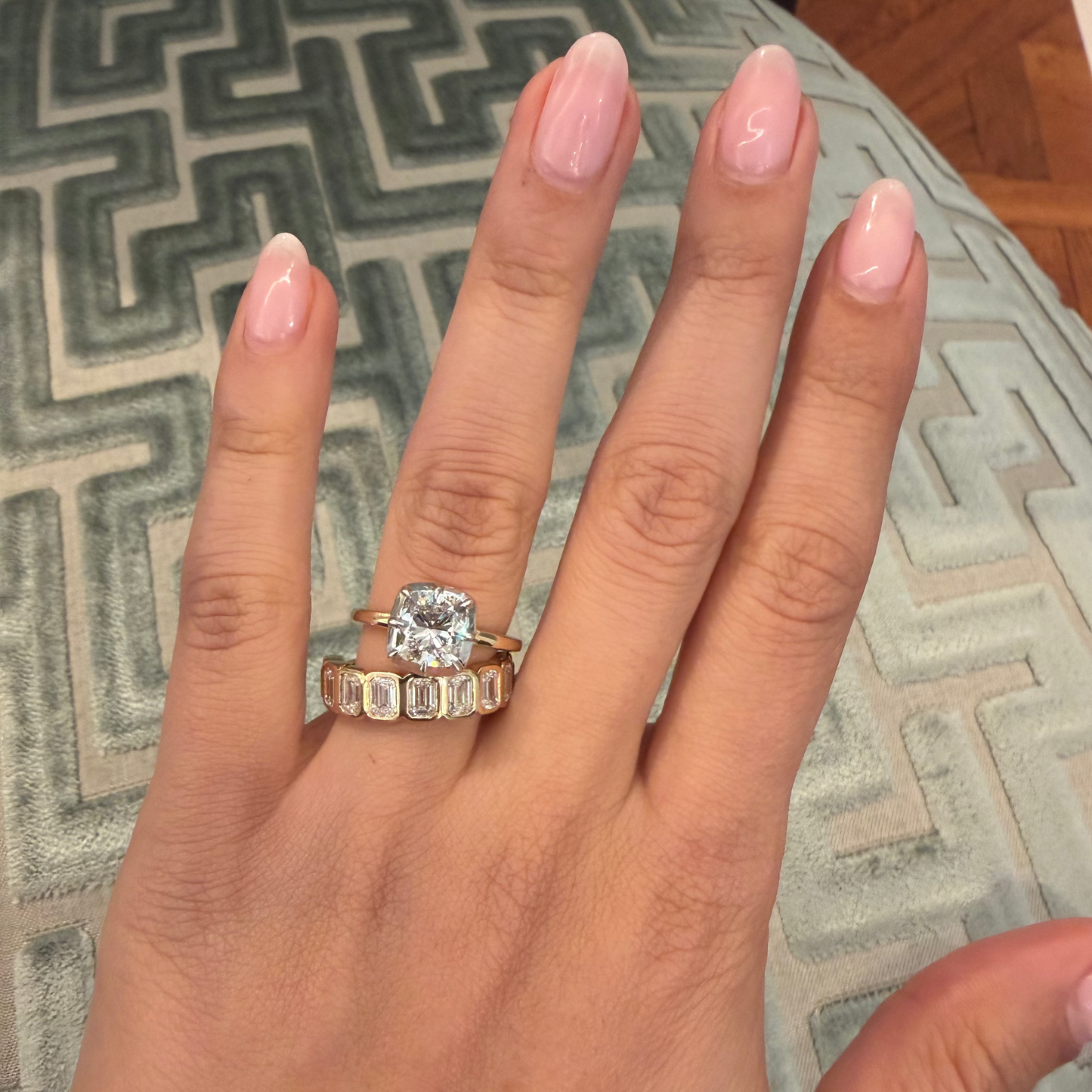 CUSHION GEORGIAN RING