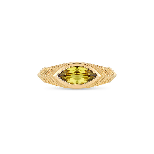 Contessa Yellow Sapphire Pinkie Ring