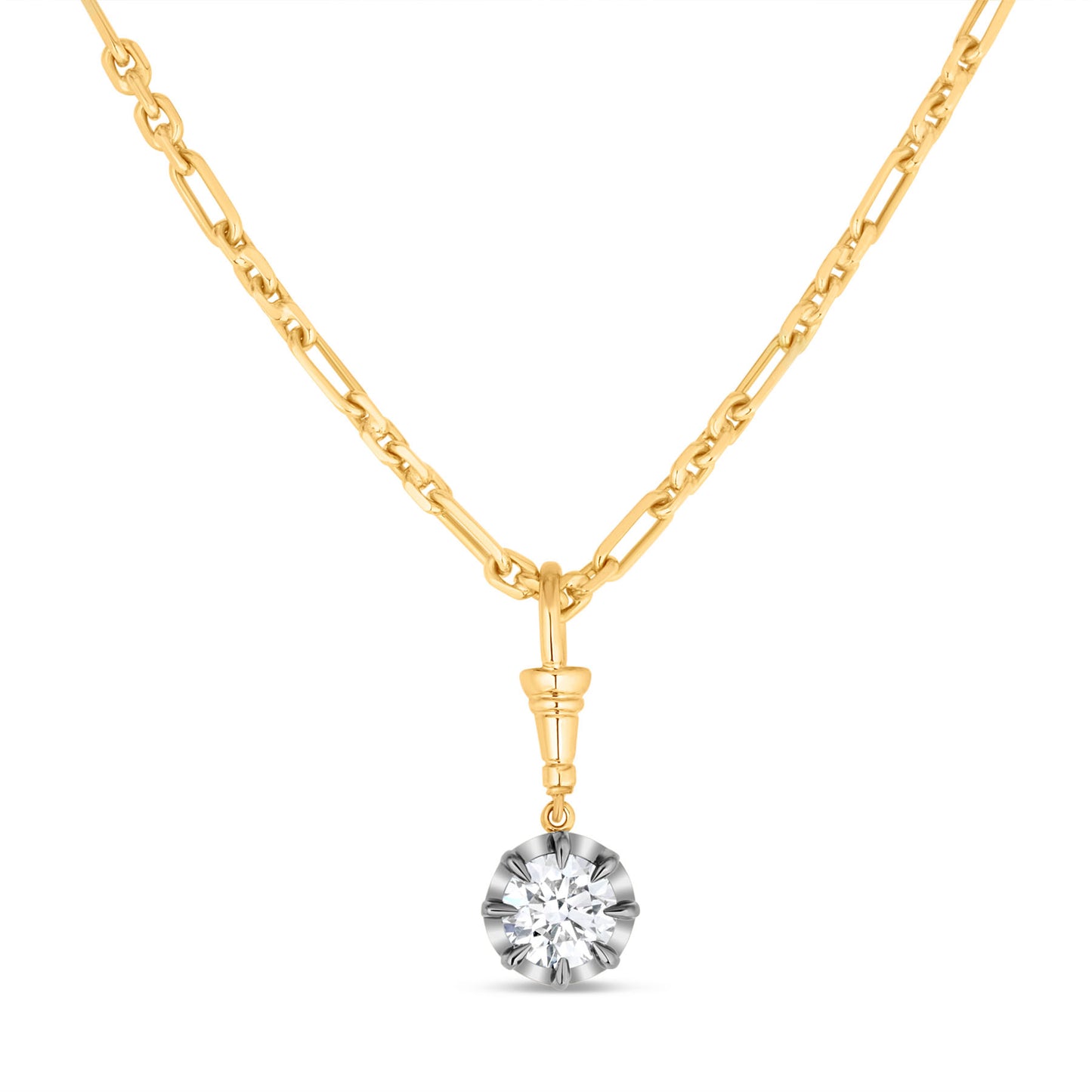 GEORGIAN ROUND PENDANT ON CUT CLASP