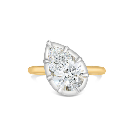 TILTED PEAR GEORGIAN RING