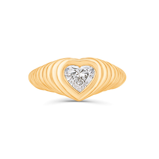 Contessa Heart Diamond Pinkie Ring