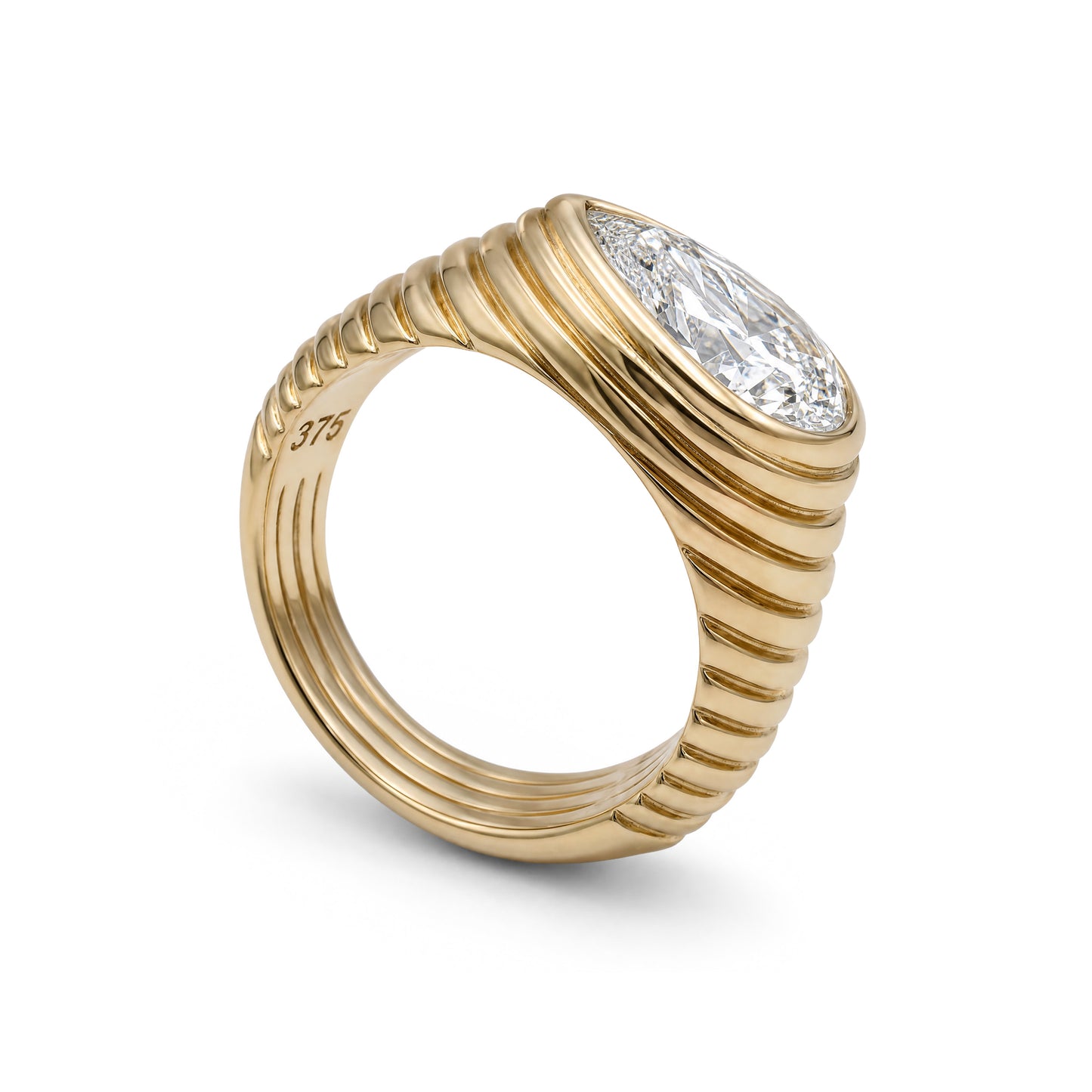 Contessa Pear Diamond Pinkie Ring