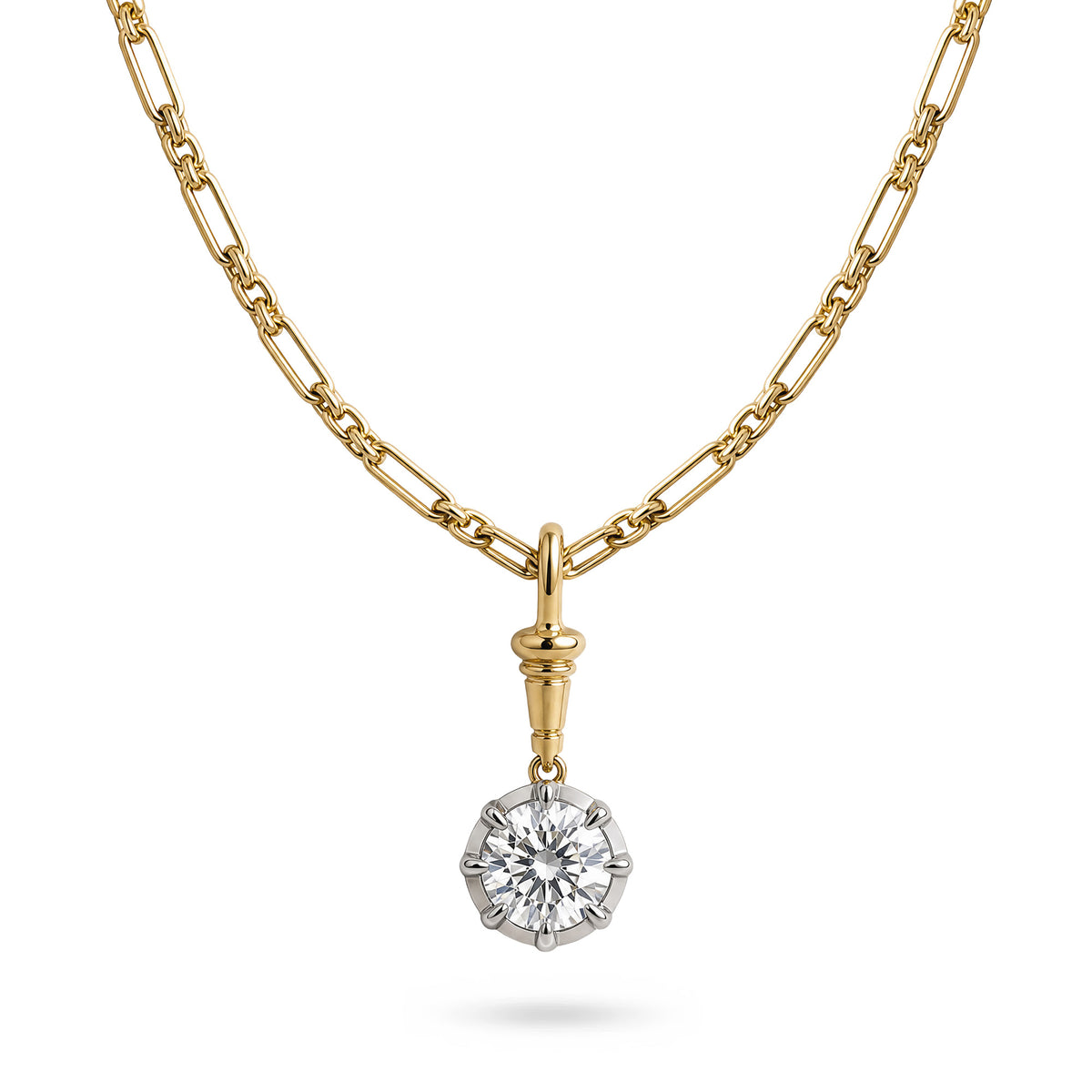 GEORGIAN ROUND PENDANT ON CUT CLASP