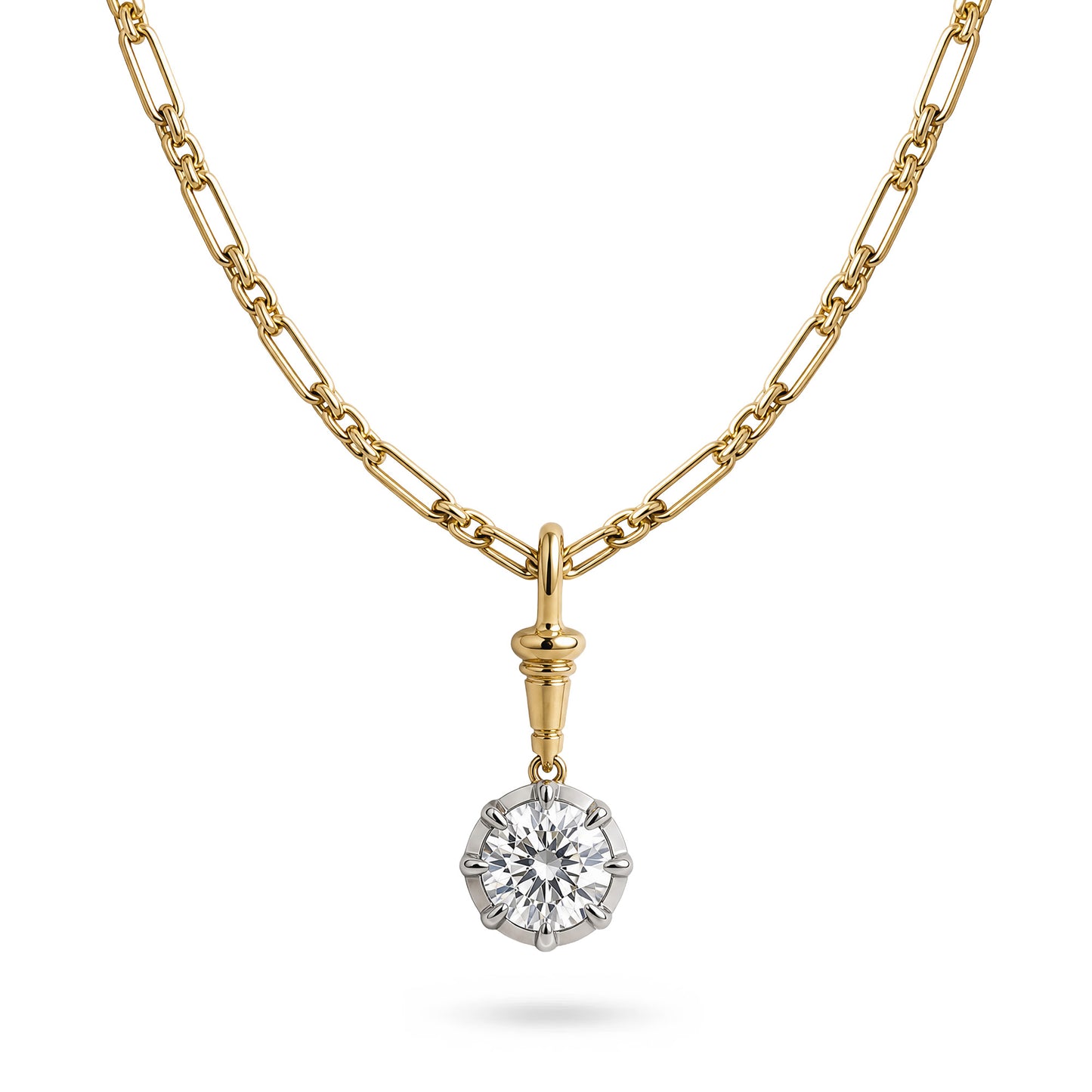 GEORGIAN ROUND PENDANT ON CUT CLASP