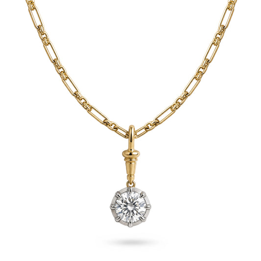 GEORGIAN ROUND PENDANT ON CUT CLASP
