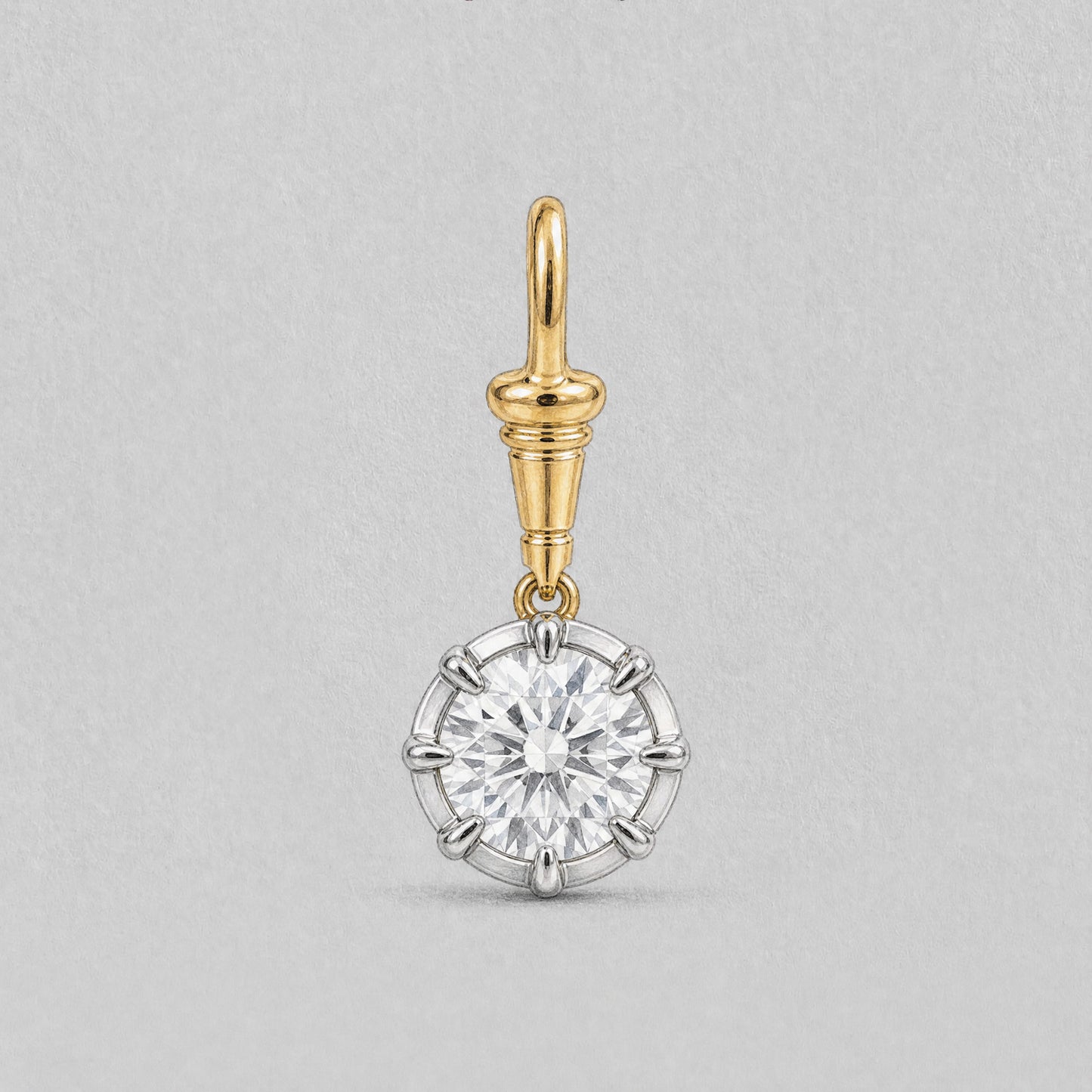 GEORGIAN ROUND PENDANT ON CUT CLASP