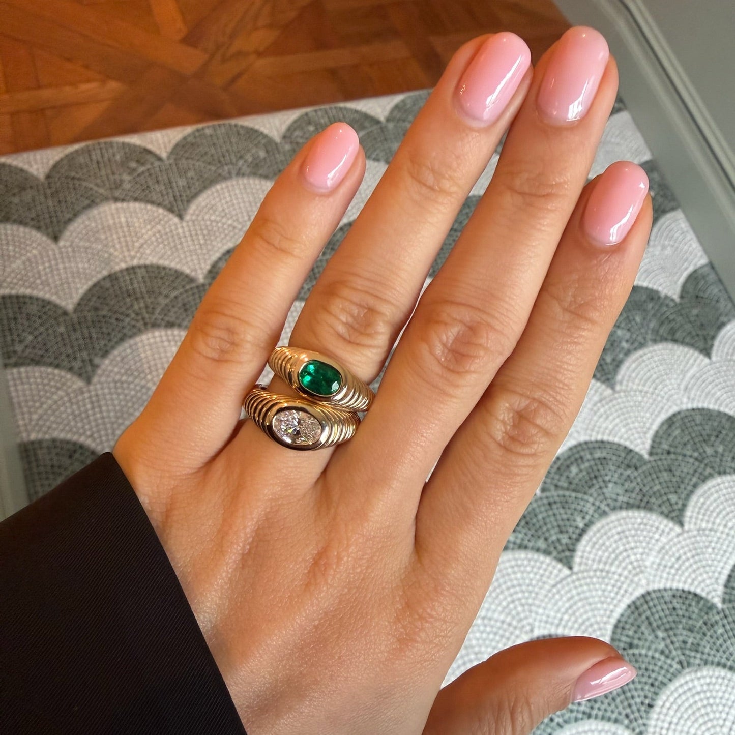 Contessa Oval Cut Diamond Pinkie Ring