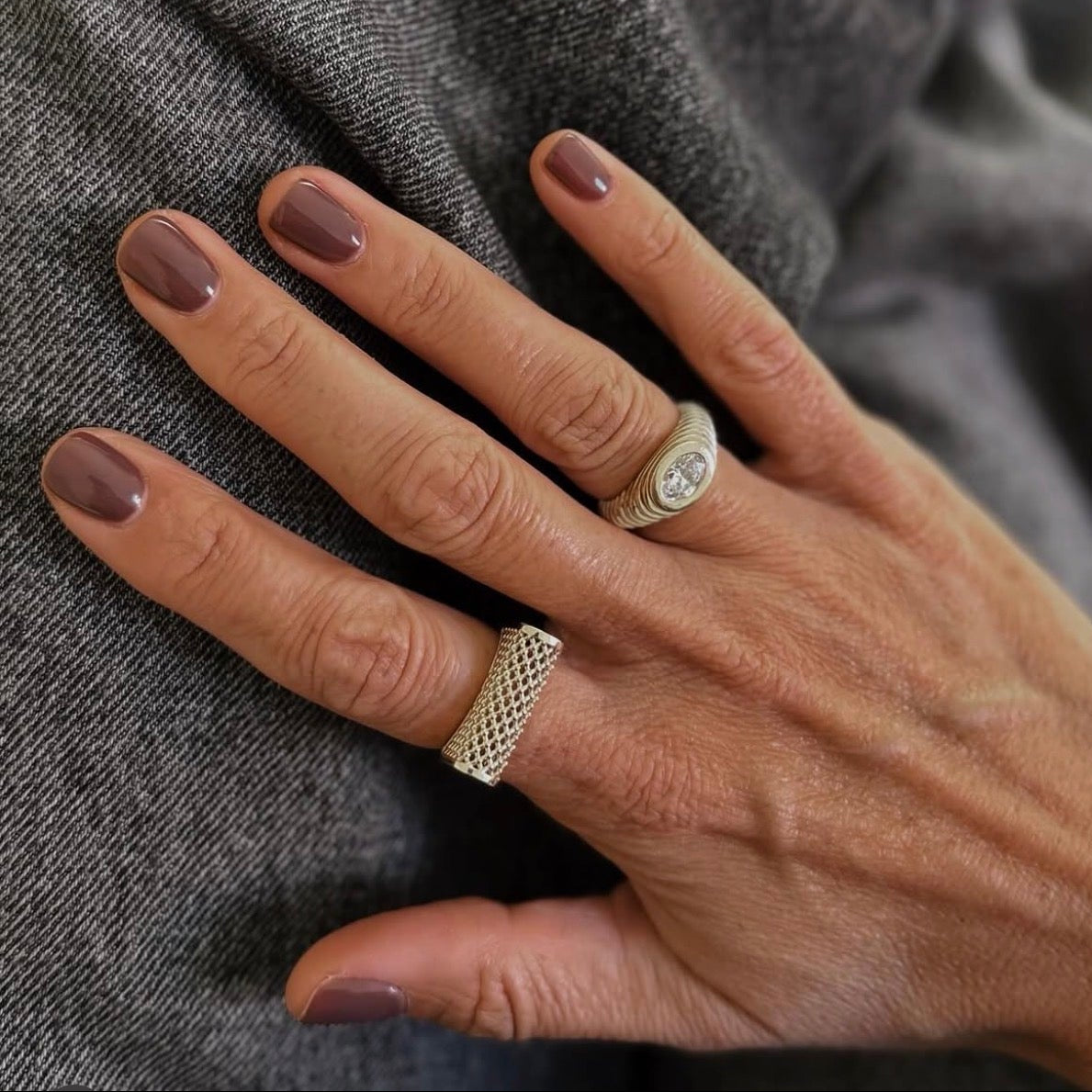 Contessa Oval Cut Diamond Pinkie Ring
