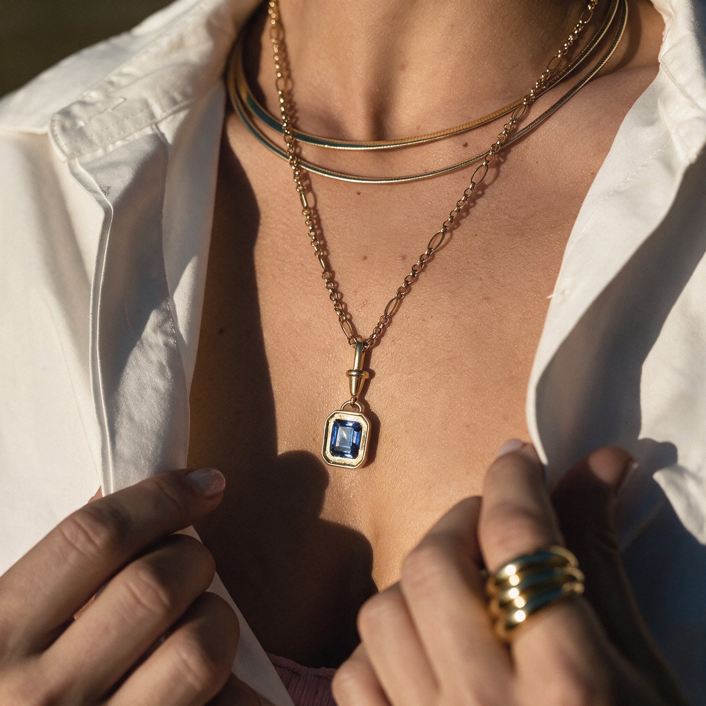 OMEGA TWO-TONE NECKLACE