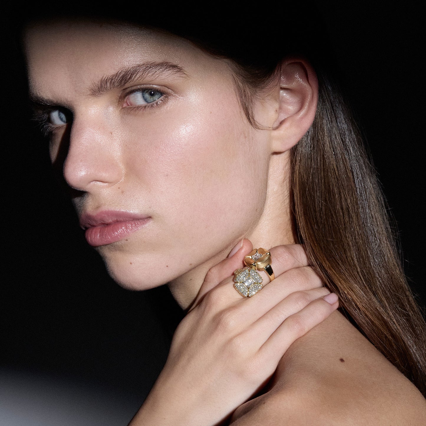 THE VESTA PAVE DIAMOND RING