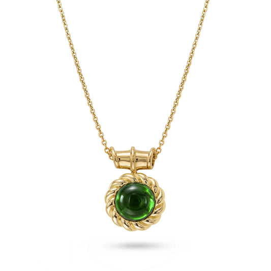 SABINA ROUND CABOCHON PENDANT