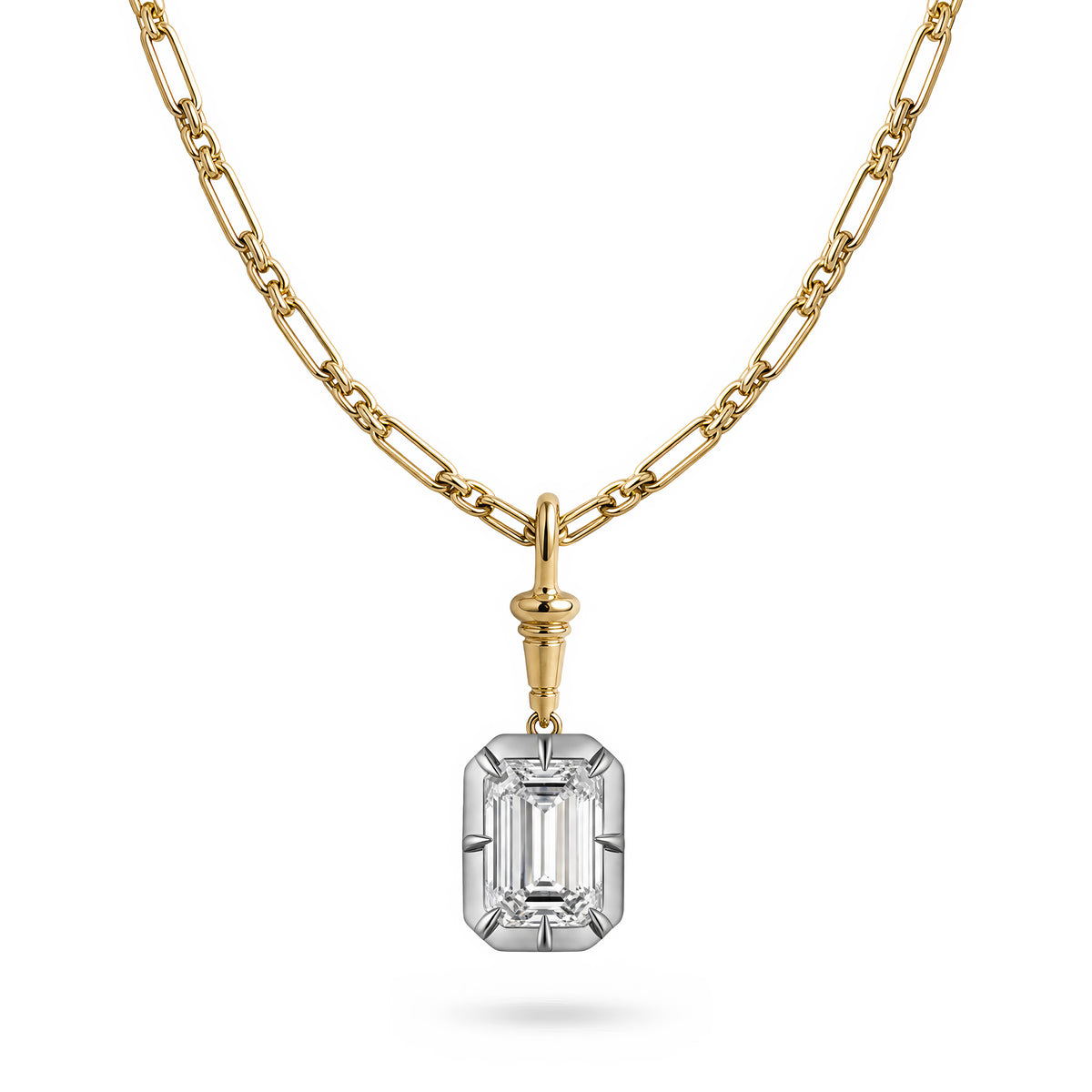 SOPHIA EMERALD CUT PENDANT