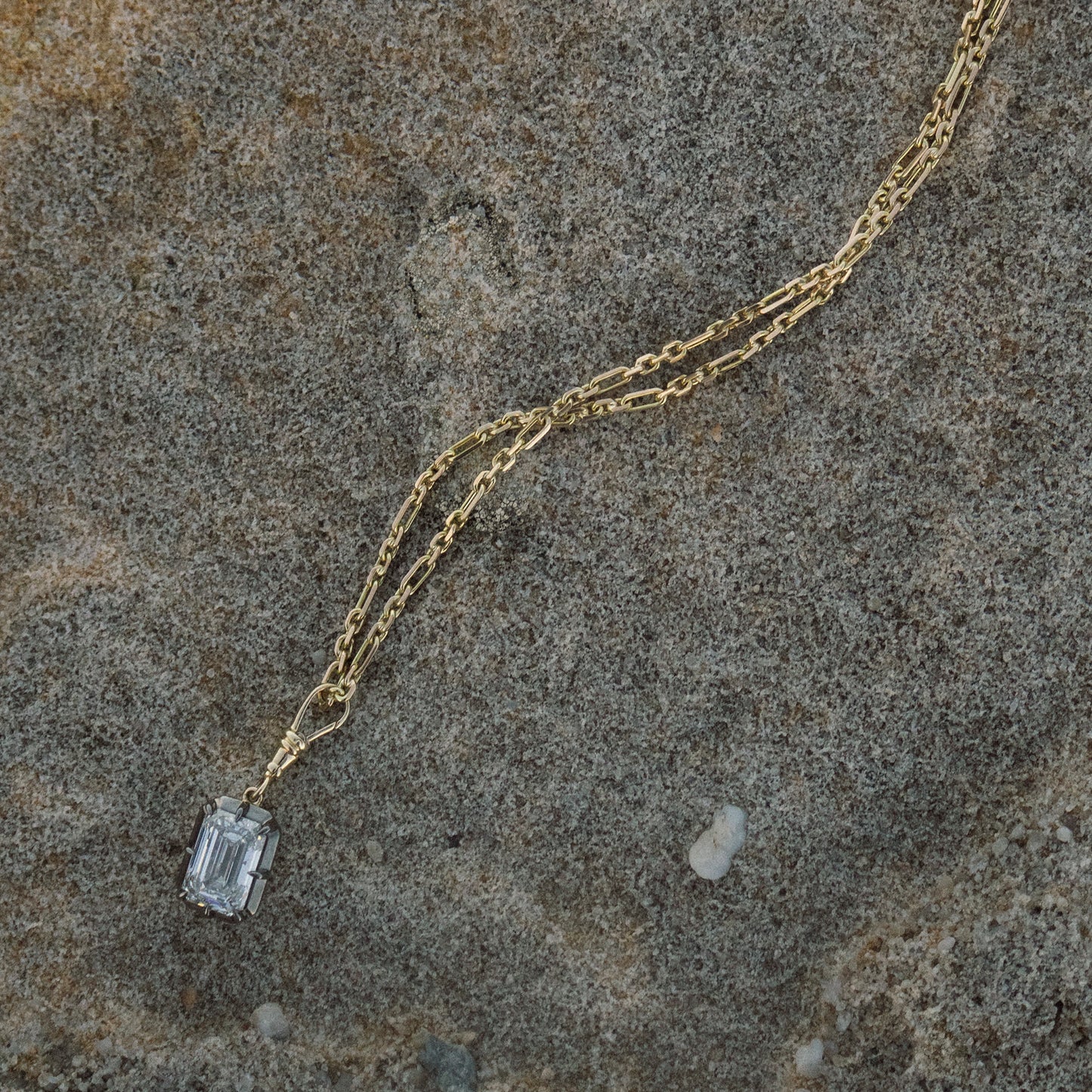 SOPHIA EMERALD CUT PENDANT