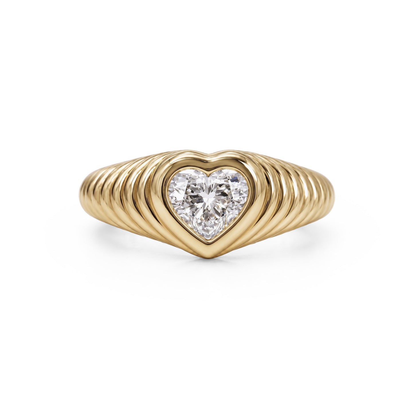 Contessa Heart Diamond Pinkie Ring