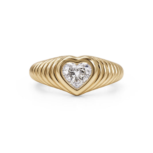 Contessa Heart Diamond Pinkie Ring