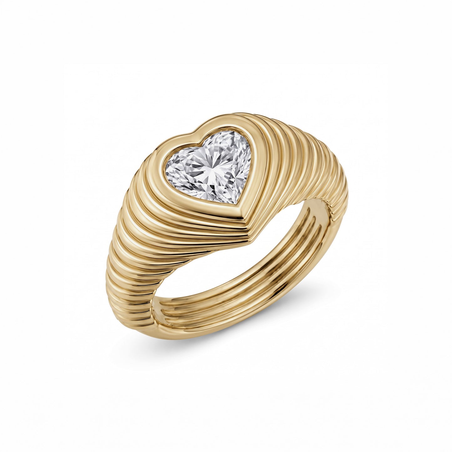 Contessa Heart Diamond Pinkie Ring