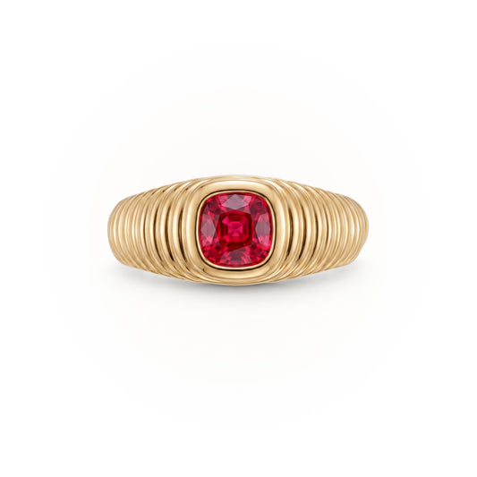 Contessa Red Spinel Pinkie Ring
