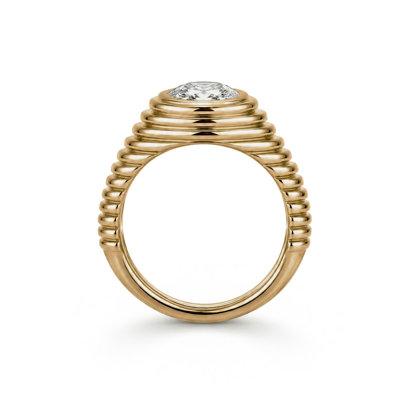 Contessa Oval Cut Diamond Pinkie Ring