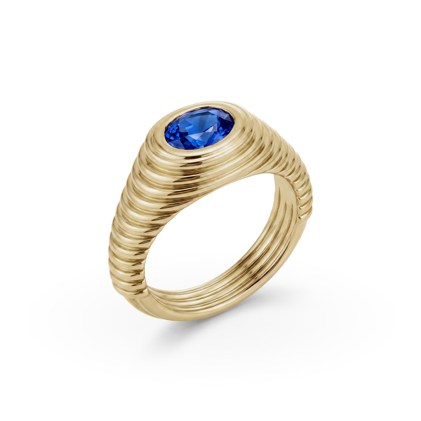 Contessa Blue Ceylon Sapphire Pinkie Ring