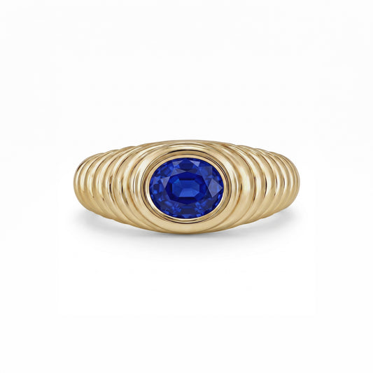 Contessa Blue Ceylon Sapphire Pinkie Ring