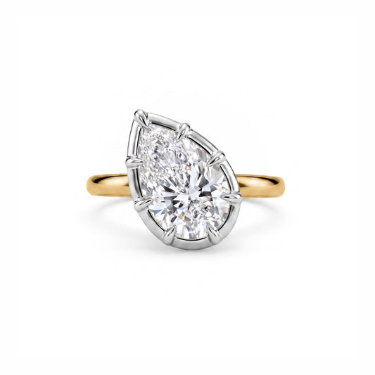 TILTED PEAR GEORGIAN RING