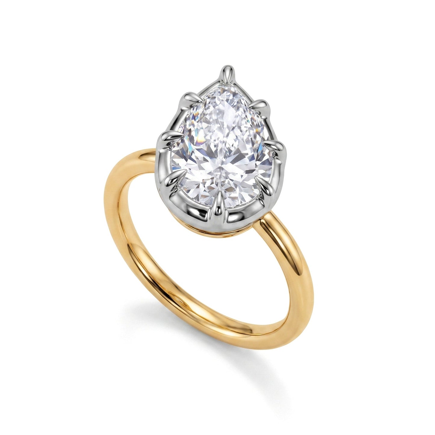 TILTED PEAR GEORGIAN RING