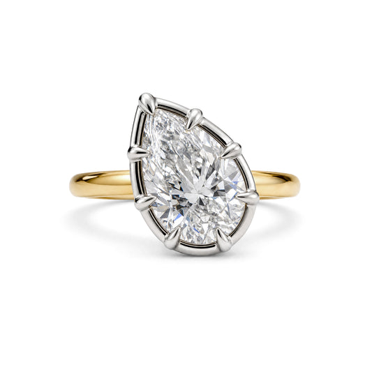 TILTED PEAR GEORGIAN RING