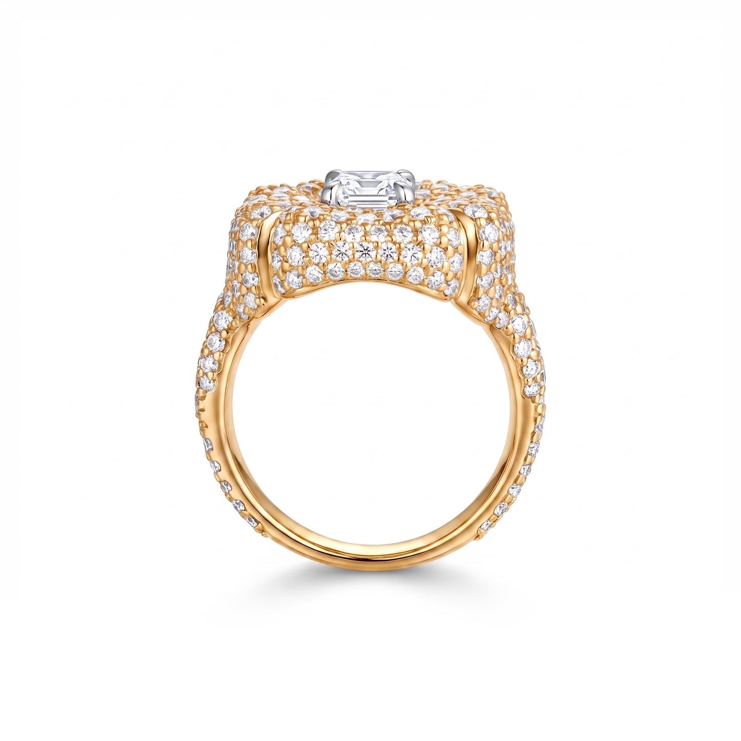 THE VESTA PAVE DIAMOND RING