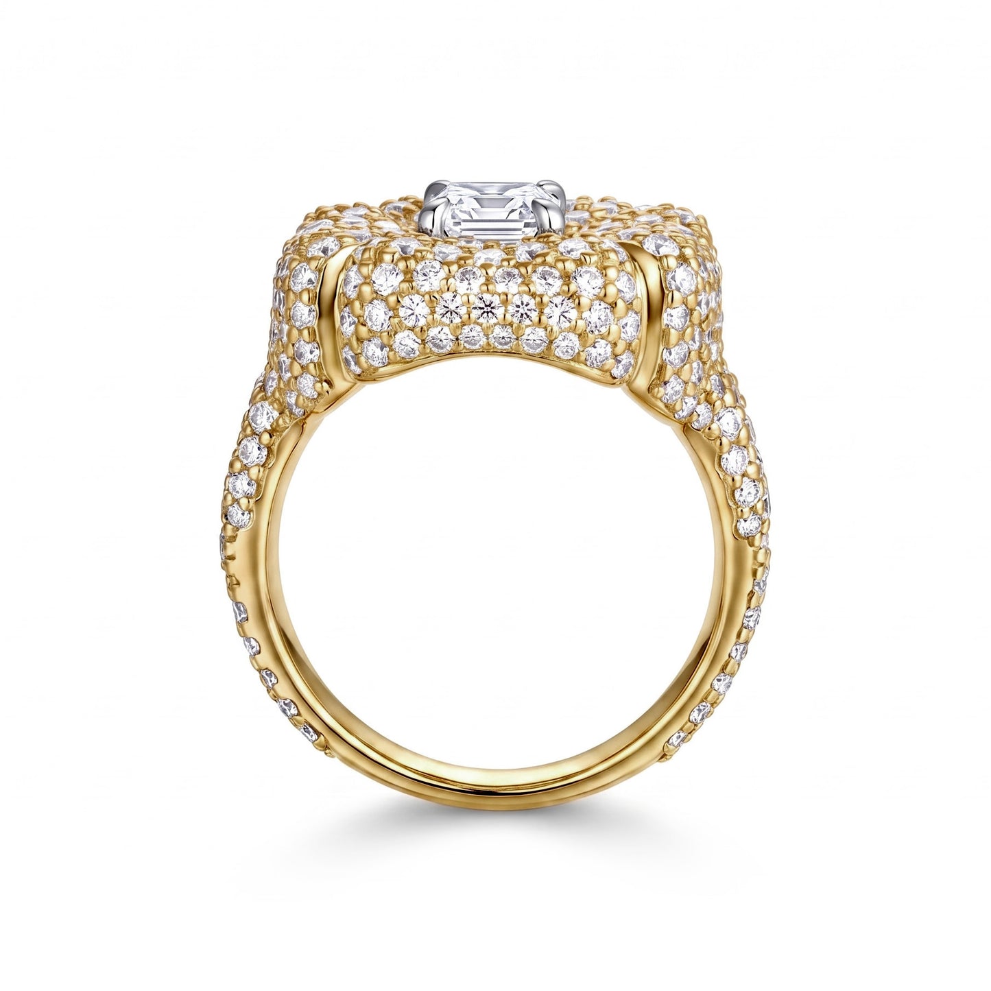 THE VESTA PAVE DIAMOND RING
