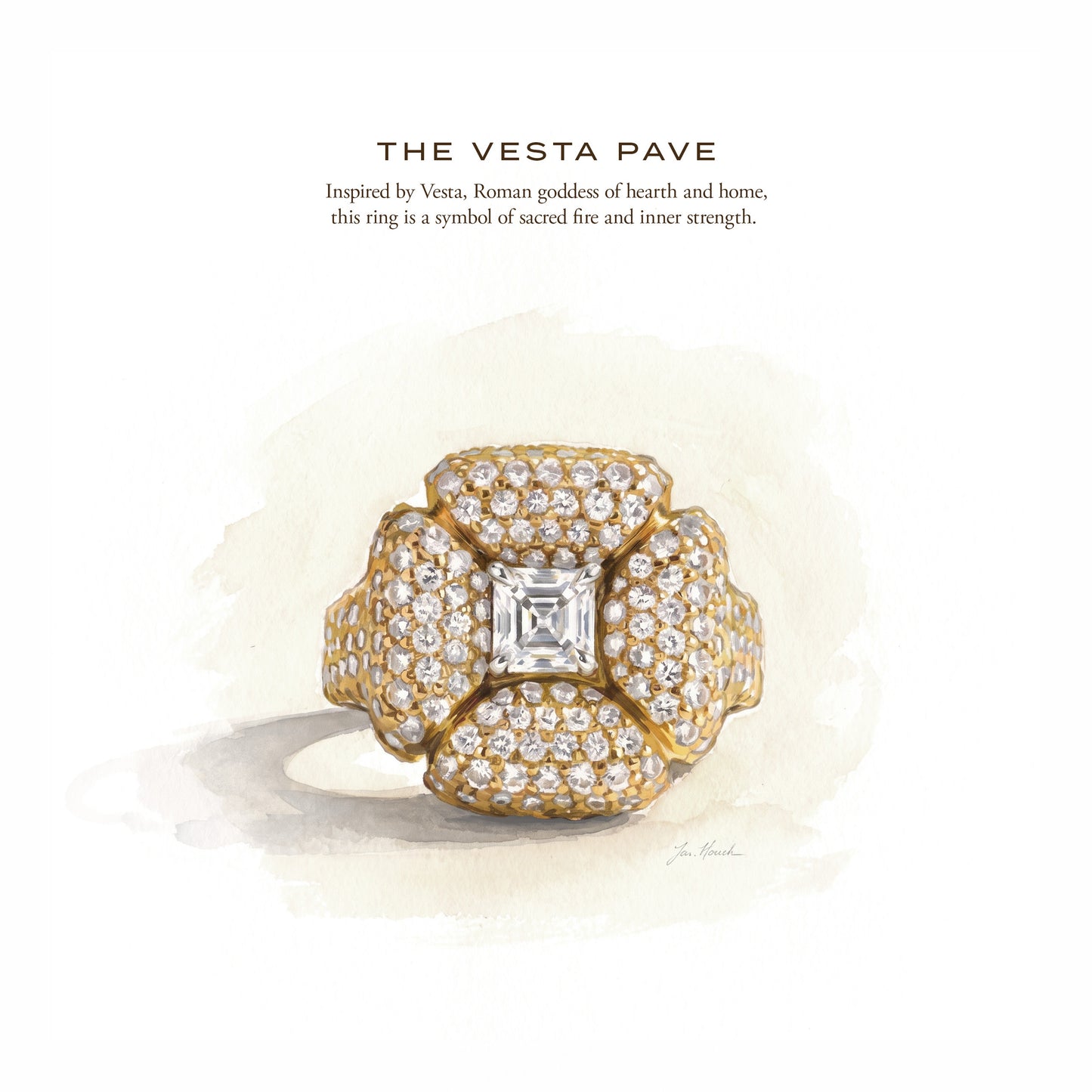 THE VESTA PAVE DIAMOND RING