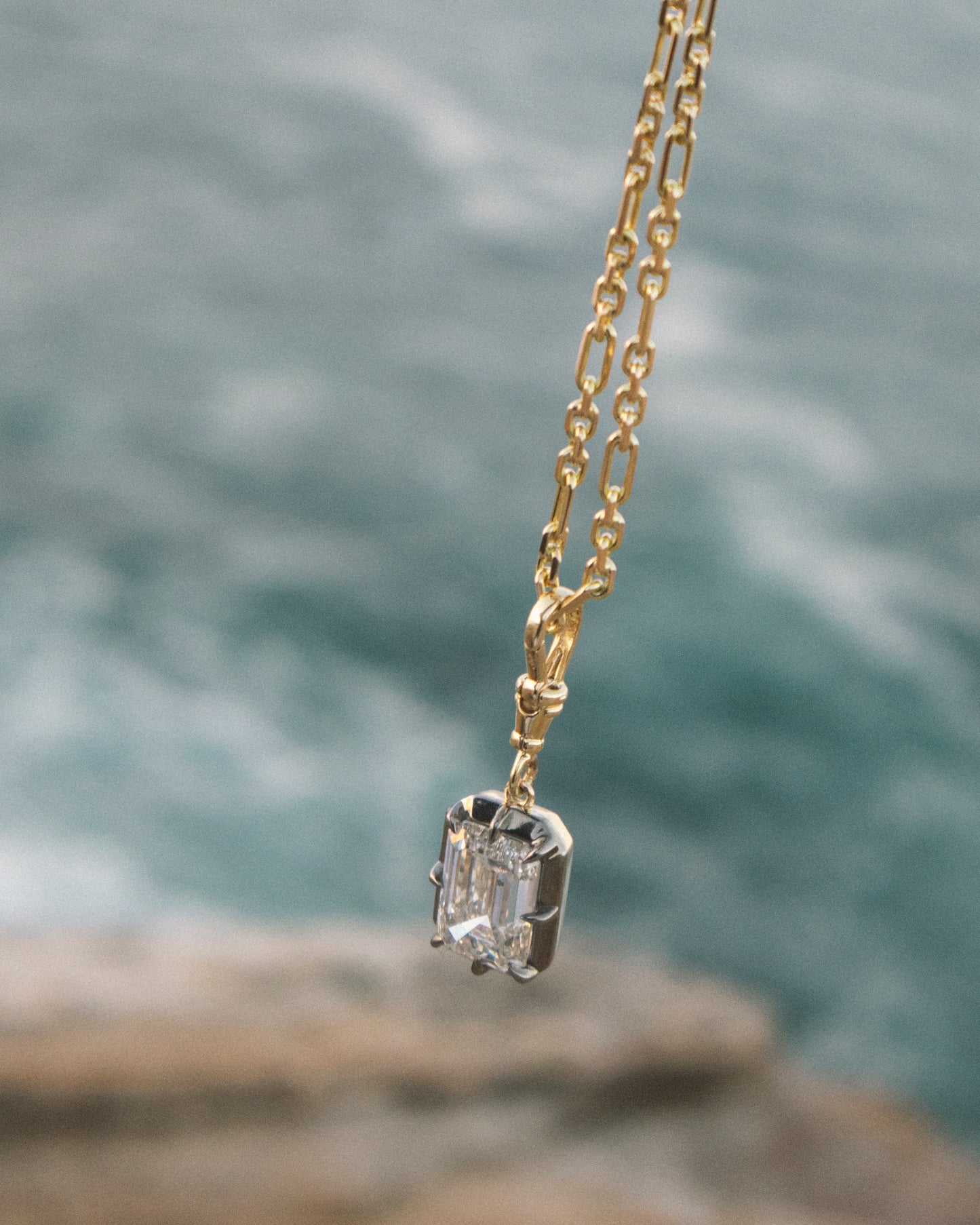 SOPHIA EMERALD CUT PENDANT