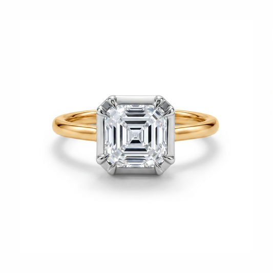 ASSCHER GEORGIAN RING